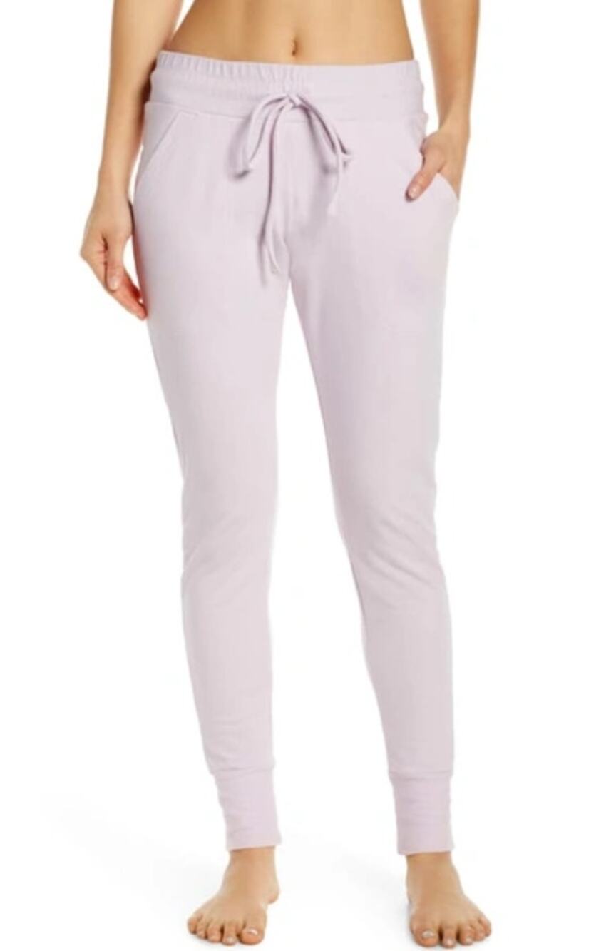 FREE PEOPLE FP MOVEMENT Sunny Skinny Sweatpants Elastic Waist Lavender Womens M